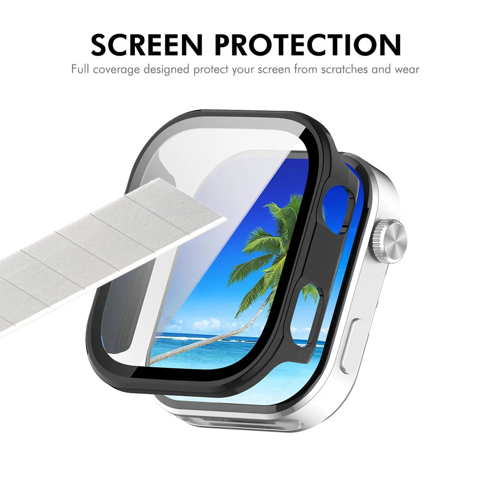 ENKAY HAT PRINCE For Xiaomi Redmi Watch 6 Watch Case   Rubberized Hard PC Cover with Tempered Glass - Pink - 5