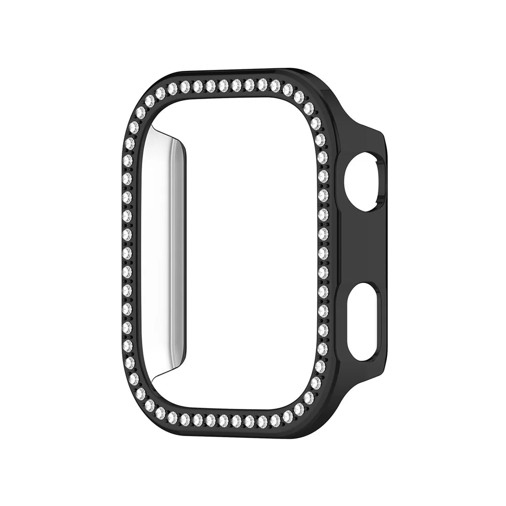 ENKAY HAT PRINCE For Xiaomi Redmi Watch 6 Case with PMMA Screen Film   Rhinestone Decor PC Watch Cover - Black - 2