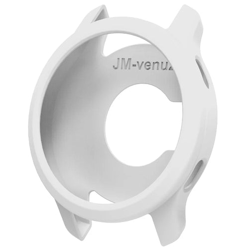 For Garmin Venu 2 Watch Case Soft Silicone Hollow Watch Frame Cover - White - 1
