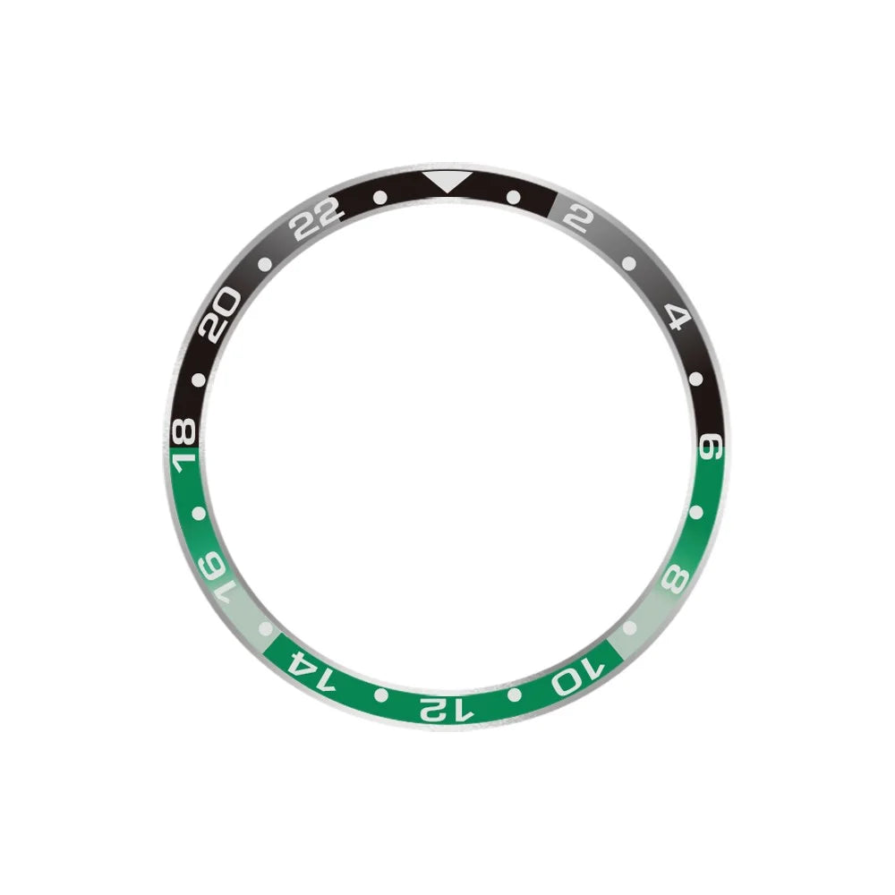 For Huawei Watch GT 6 Pro 46mm Bezel Ring Aluminum Alloy Dual Color Protective Cover Ring - Black+Green  /  White Characters - 2