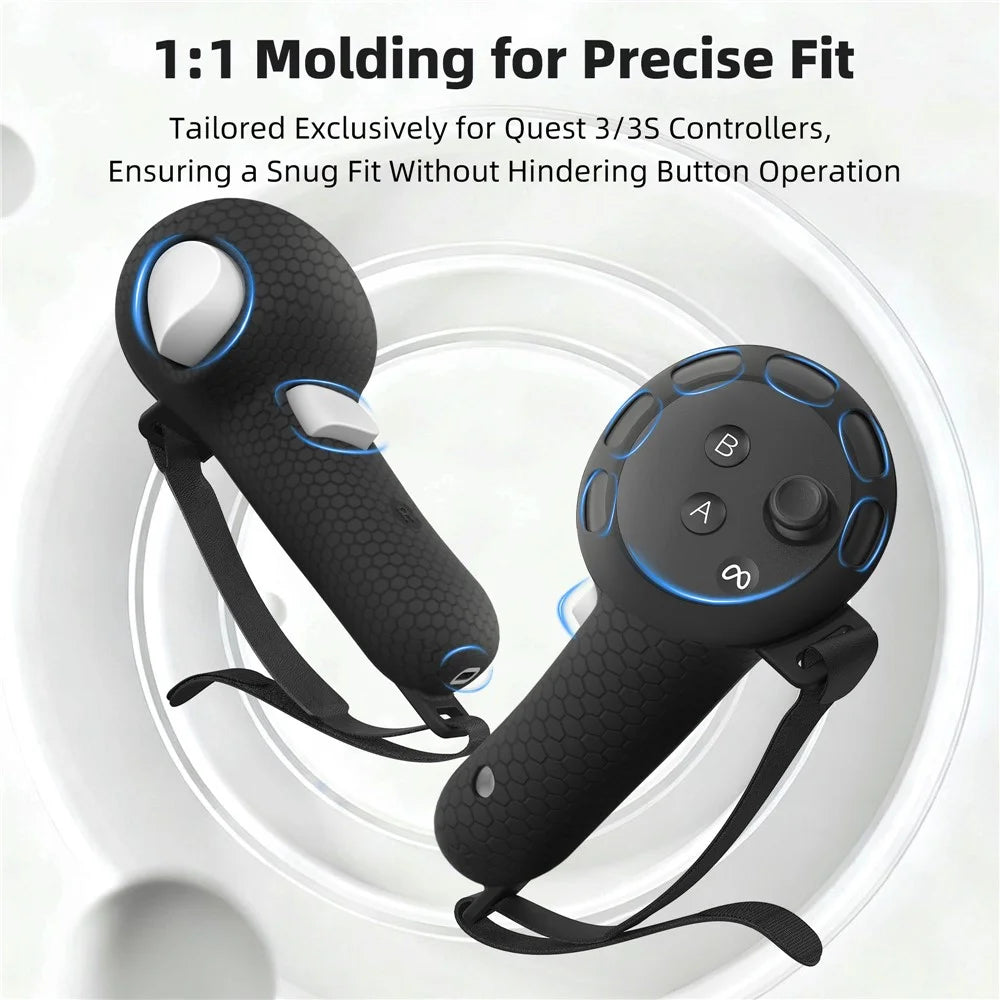 STARTRC GAMES For Meta Quest 3 / 3S Controller Sleeve with 2 Batteries, VR Headset Handle Grip Silicone Cover - 5