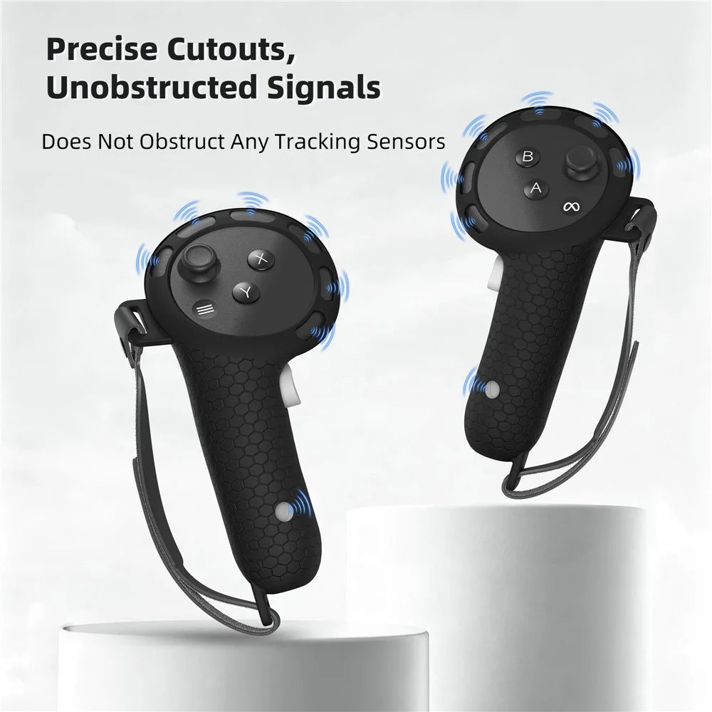 STARTRC GAMES For Meta Quest 3 / 3S Controller Sleeve with 2 Batteries, VR Headset Handle Grip Silicone Cover - 6