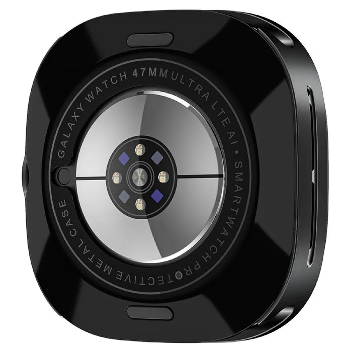 For Samsung Galaxy Watch7 44mm Watch Case Aluminum Alloy + PC Protective Cover - Black / White - 4