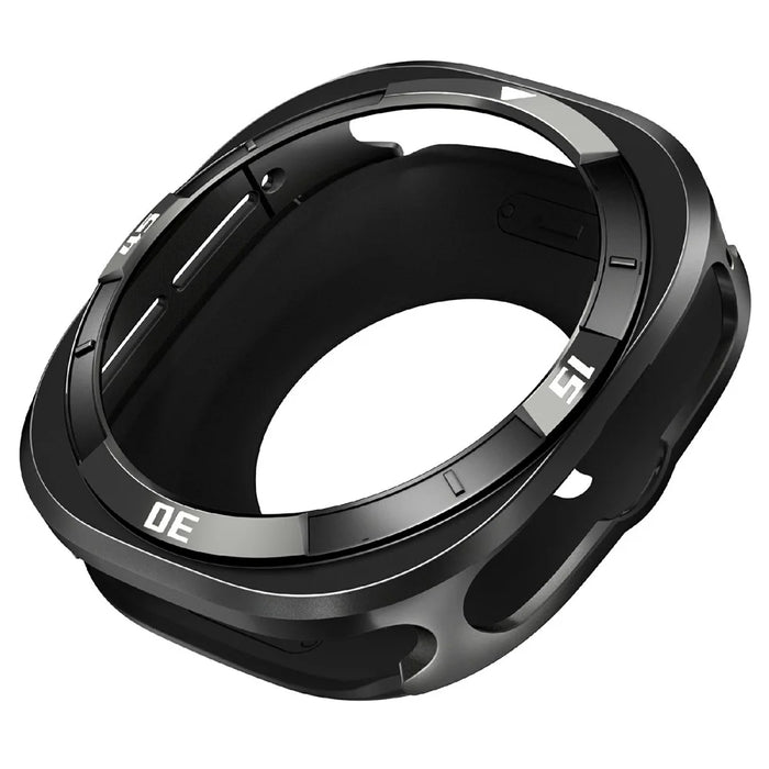 For Samsung Galaxy Watch7 44mm Watch Case Aluminum Alloy + PC Protective Cover - Black / White - 5