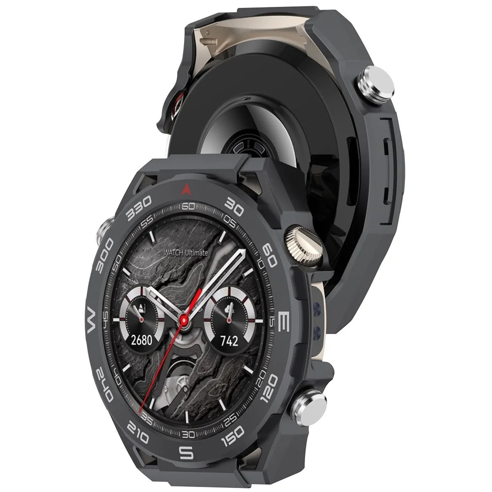 For Huawei Watch 5 46mm Protective Case High-End Anti-Drop PC Watch Frame - Black - 3