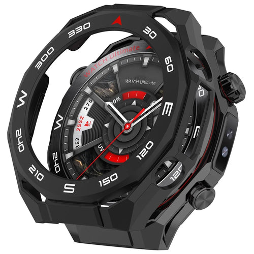 For Huawei Watch Ultimate 2 Watch Case with Scale Hollow Design Hard PC Protective Cover - Black - 1
