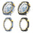 For Huawei Watch GT 5 46mm Case Hollow Design Hard PC Protective Cover Scratch Resistant - Black / Gold - 7