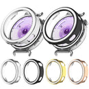 For Huawei Watch GT 6 41mm / 5 41mm Half Coverage Hollow-Out Protective Frame PC Watch Case - Gold / White - 7