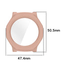 For Huami Amazfit T-Rex 3 Pro 44mm Hard PC Watch Case with Tempered Glass Screen Film - Pink - 7