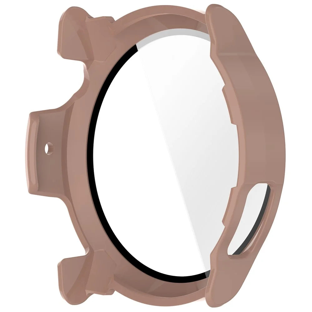 For Coros Pace 4 Hard PC Watch Case with Tempered Glass Screen Film - Pink - 5