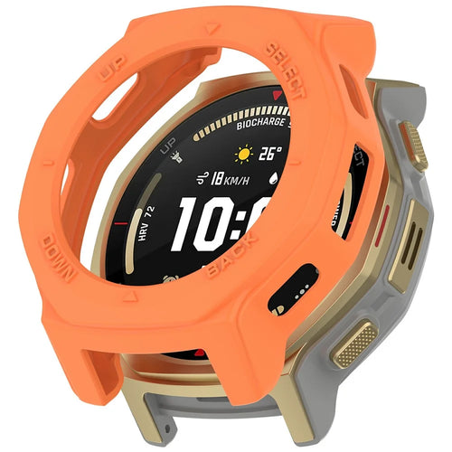 For Huami Amazfit T-Rex 3 Pro 44mm Watch Case Semi-Enclosed Armor TPU Shockproof Protective Cover - Orange - 1
