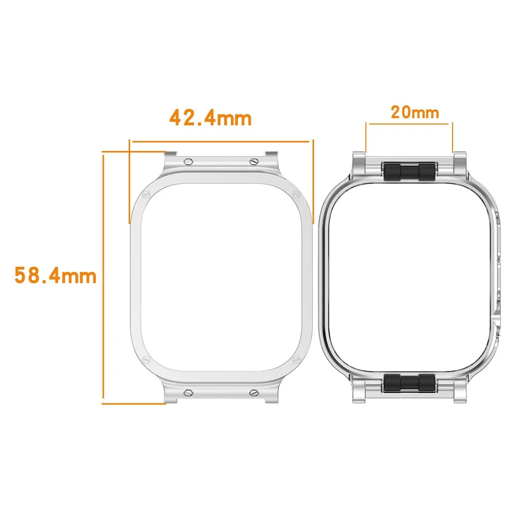 For Xiaomi Redmi Watch 6 Metal Watch Case Lightweight Smart Watch Protector (20MM Inner Diameter) - Silver - 3