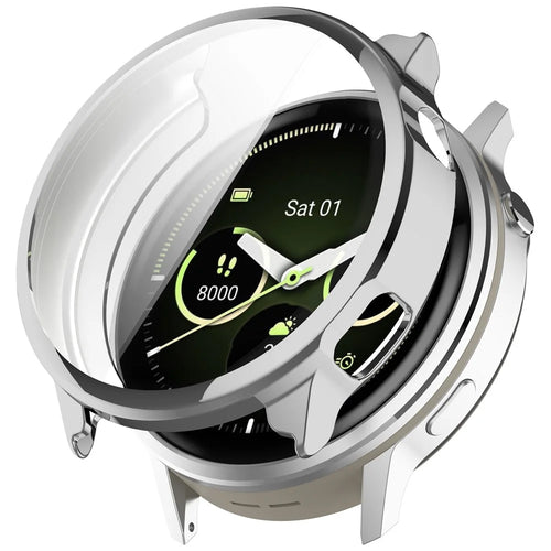 For Garmin Venu 4 45mm TPU Watch Case Full Coverage Protective Cover - Silver - 1