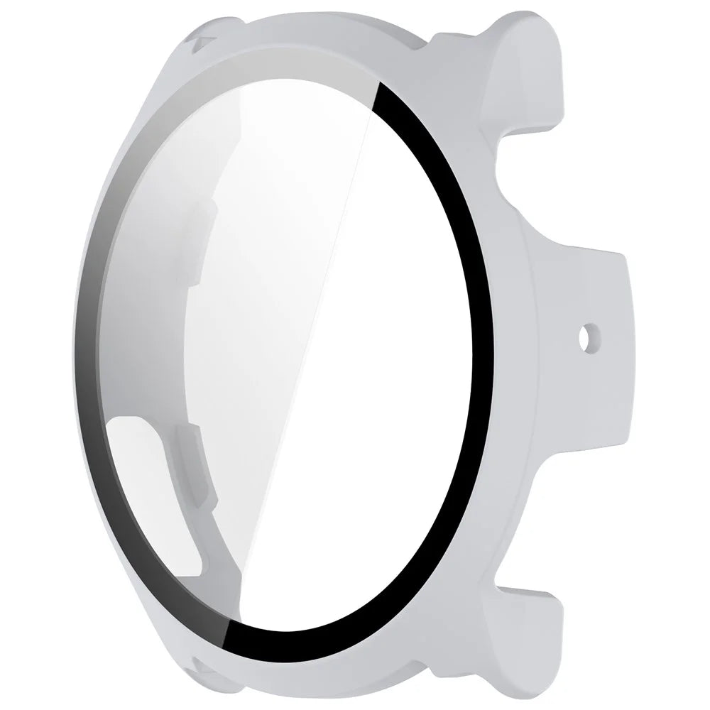 For Coros Pace 4 Case Hard PC Watch Protective Cover with Tempered Glass Film - Matte Grey - 4