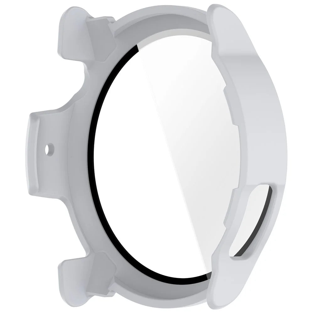For Coros Pace 4 Case Hard PC Watch Protective Cover with Tempered Glass Film - Matte Grey - 7