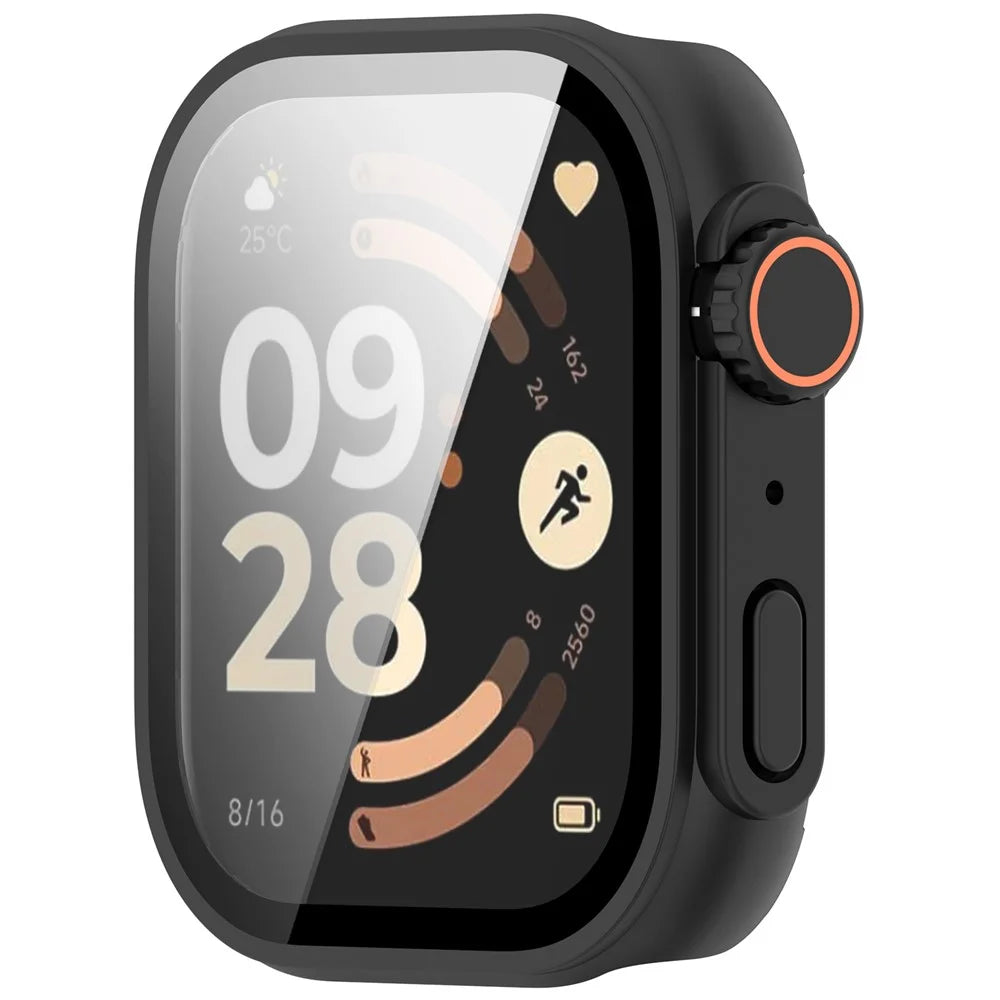 For Xiaomi Redmi Watch 6 Integrated Watch Case Transfer to Ultra Hard PC Full Covering Watch Protector - Black - 5