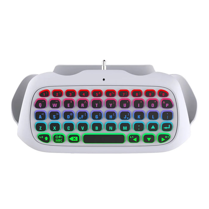 DOBE FOMIS ELECTRONICS TP5-35135 For Sony PS 5 / 5 Elite Controller Wireless Keyboard with Backlight and Mic Function - White - 1