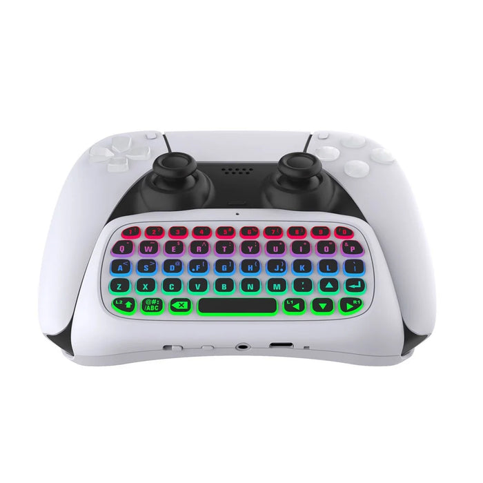 DOBE FOMIS ELECTRONICS TP5-35135 For Sony PS 5 / 5 Elite Controller Wireless Keyboard with Backlight and Mic Function - White - 6