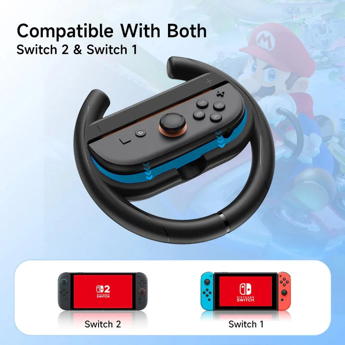 EASYSMX A01 For Nintendo Switch 2  /  Switch Left and Right Joy-Con Controller Holder Racing Steering Wheel Grip Handle - 3