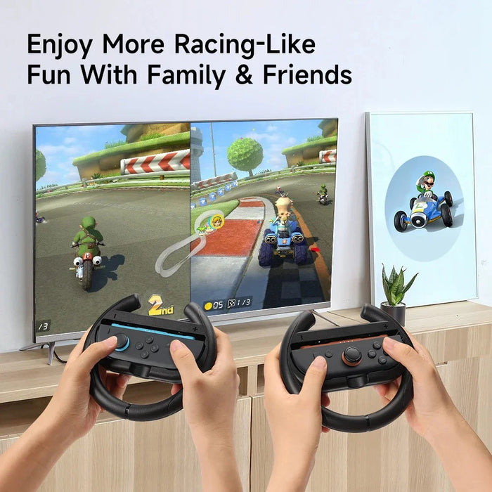 EASYSMX A01 For Nintendo Switch 2  /  Switch Left and Right Joy-Con Controller Holder Racing Steering Wheel Grip Handle - 5