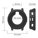 For Huami Amazfit T-Rex 3 Pro 44mm Watch Case Soft Silicone Hollow Watch Frame Cover - Black - 5
