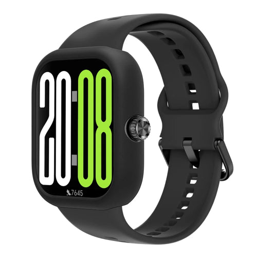 For Honor Watch X5 Watch Case Soft Silicone Hollow Watch Frame Cover - Black - 1