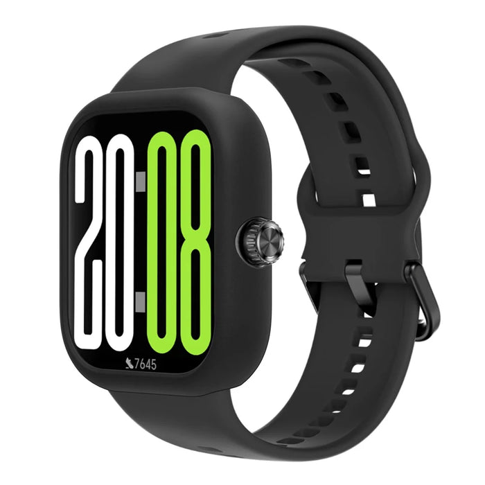 For Honor Watch X5 Watch Case Soft Silicone Hollow Watch Frame Cover - Black - 1