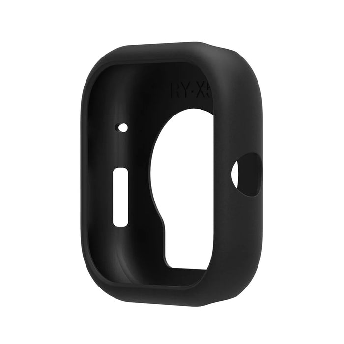 For Honor Watch X5 Watch Case Soft Silicone Hollow Watch Frame Cover - Black - 2