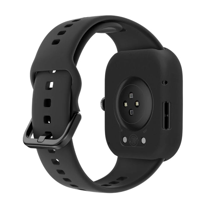 For Honor Watch X5 Watch Case Soft Silicone Hollow Watch Frame Cover - Black - 6