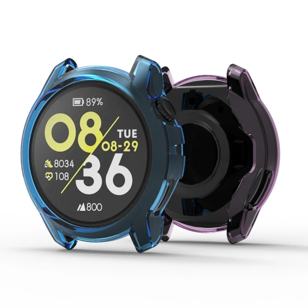 For Coros Pace 4 Protective Watch Case Soft TPU Hollow Out Cover - Transparent Blue - 2