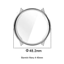 ENKAY HAT PRINCE For Garmin Venu 4 45mm TPU Watch Case   Electroplating Watch Cover with Screen Protector - Black - 7