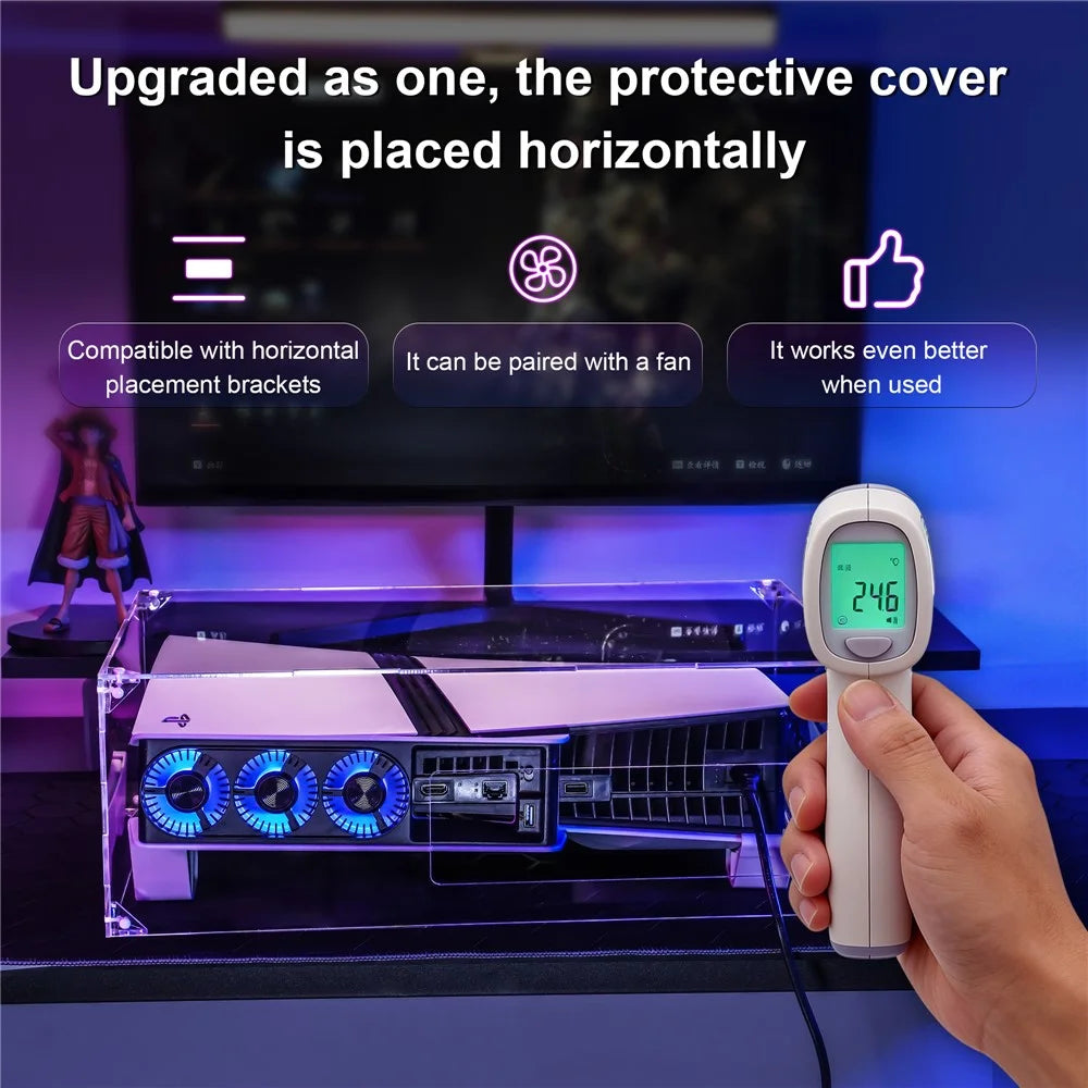 STARTRC GAMES For Sony PlayStation 5 Pro / 5 Slim (Digital / Disc Edition) Dust Cover PMMA Clear Protective Shield - 3