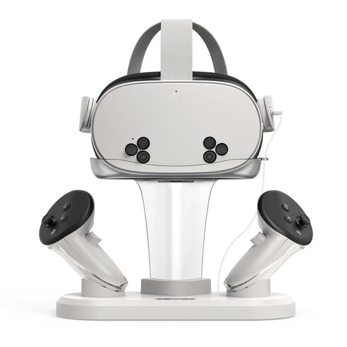 STARTRC GAMES For Meta Quest 3 / 3S Charging Dock Station with Dual Batteries, RGB Ambient Light, VR Headset Storage Holder - 1
