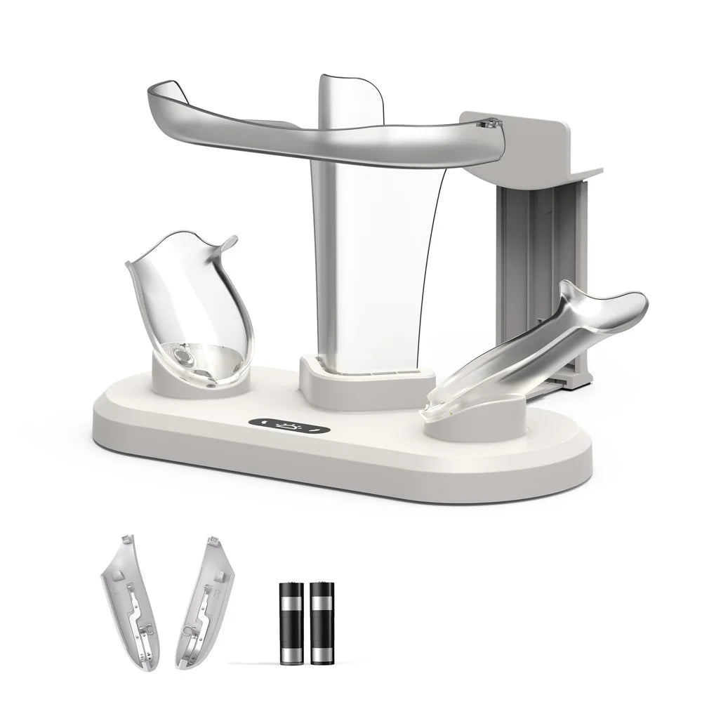 STARTRC GAMES For Meta Quest 3 / 3S Charging Dock Station with Dual Batteries, RGB Ambient Light, VR Headset Storage Holder - 3