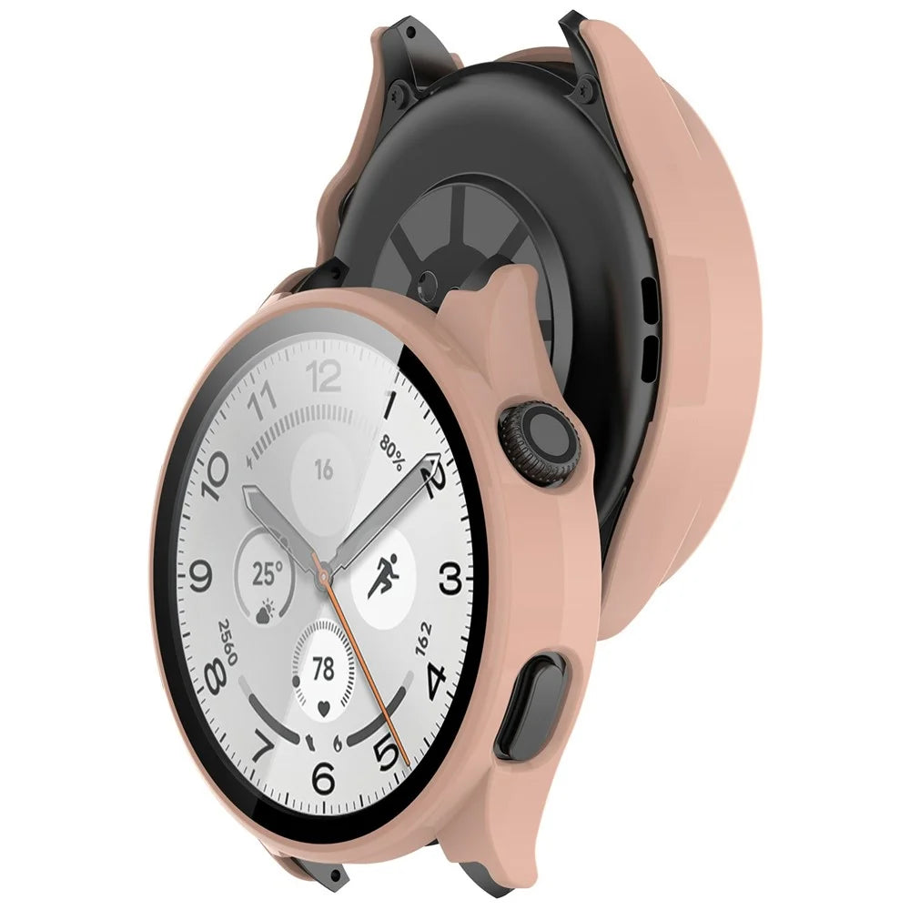 For Xiaomi Watch 5 Hard PC Watch Case with Tempered Glass Screen Film - Pink - 2