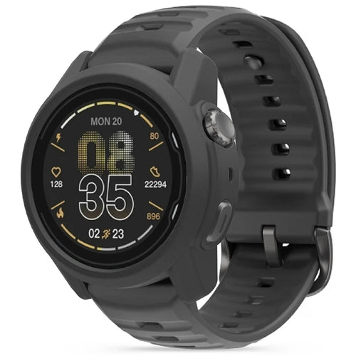 For Coros Apex 4 46mm Watch Case Soft Silicone Hollow Watch Frame Cover - Black - 1