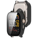 For Realme Watch 5 Hard PC Watch Case with Tempered Glass Screen Film - Black - 3