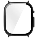For Realme Watch 5 Hard PC Watch Case with Tempered Glass Screen Film - Black - 6
