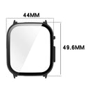 For Realme Watch 5 Hard PC Watch Case with Tempered Glass Screen Film - Black - 7