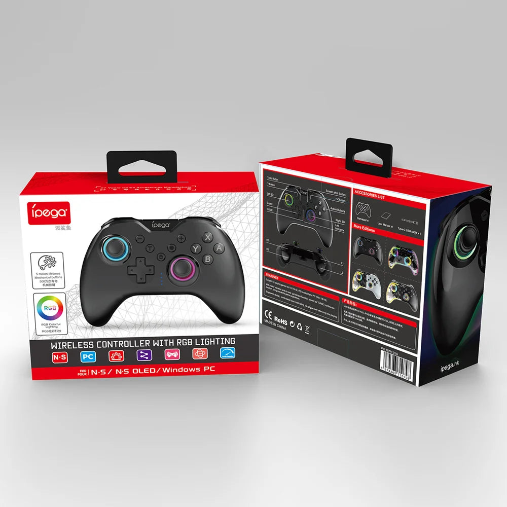 IPEGA PG-SW123 For Nintendo Switch 2 Wireless Controller RGB Lighting Turbo Function Six-Axis Gyro Dual Vibration - PG/SW123A - 6