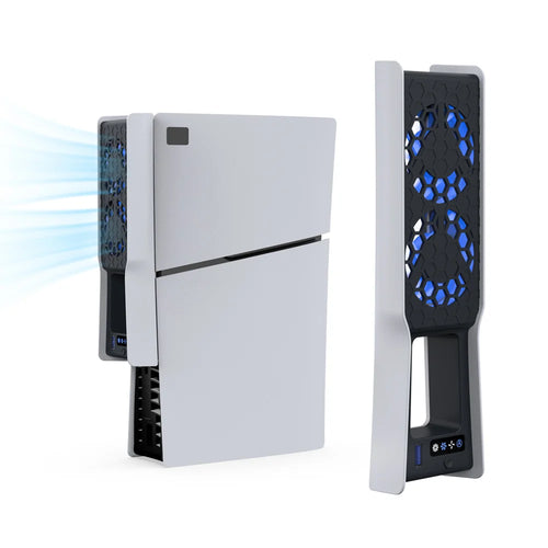 DOBE FOMIS ELECTRONICS TP5-35159 For Sony PlayStation 5 Pro/5 Slim Cooling Fan Dual Fan Design Smart Temperature Control - White - 1