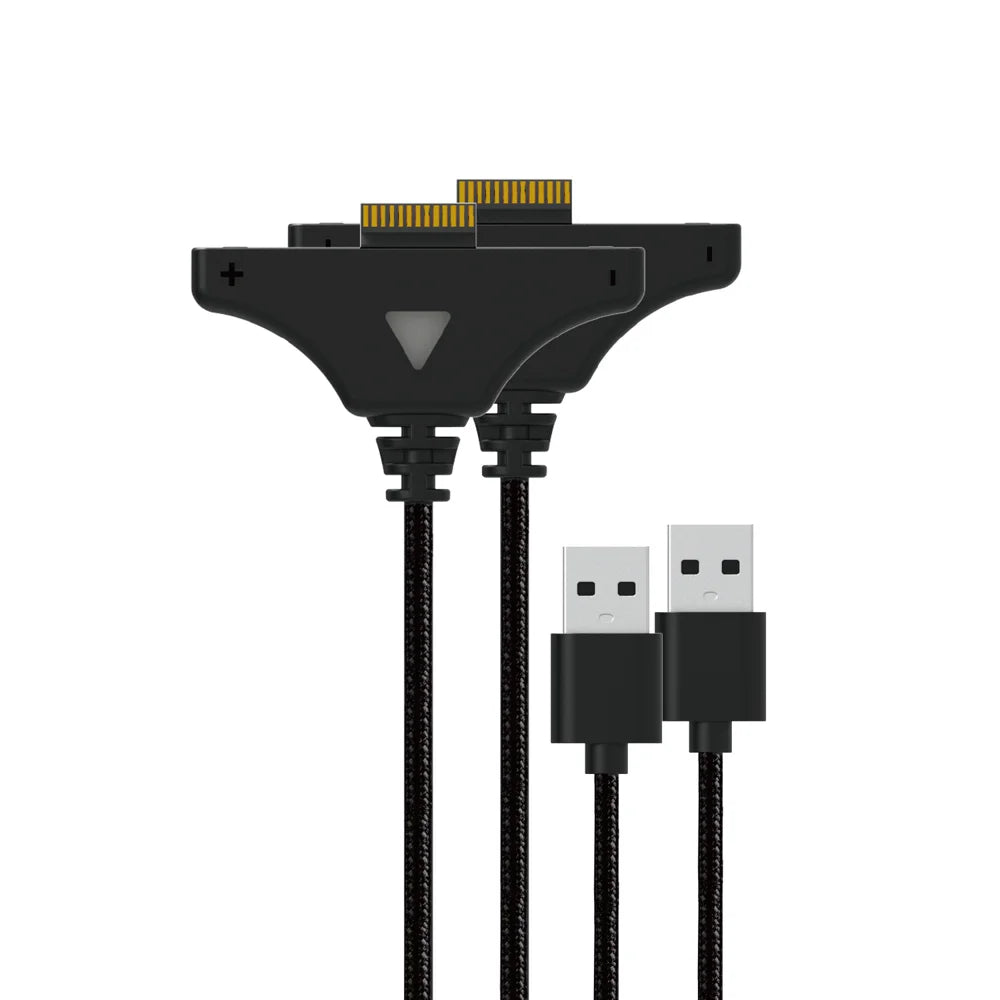 DOBE FOMIS ELECTRONICS 2Pcs Magnetic Charging Cable for Nintendo Switch Joy-Con 3m Dual Controller Charging Cord with LED Indicator - Black - 1
