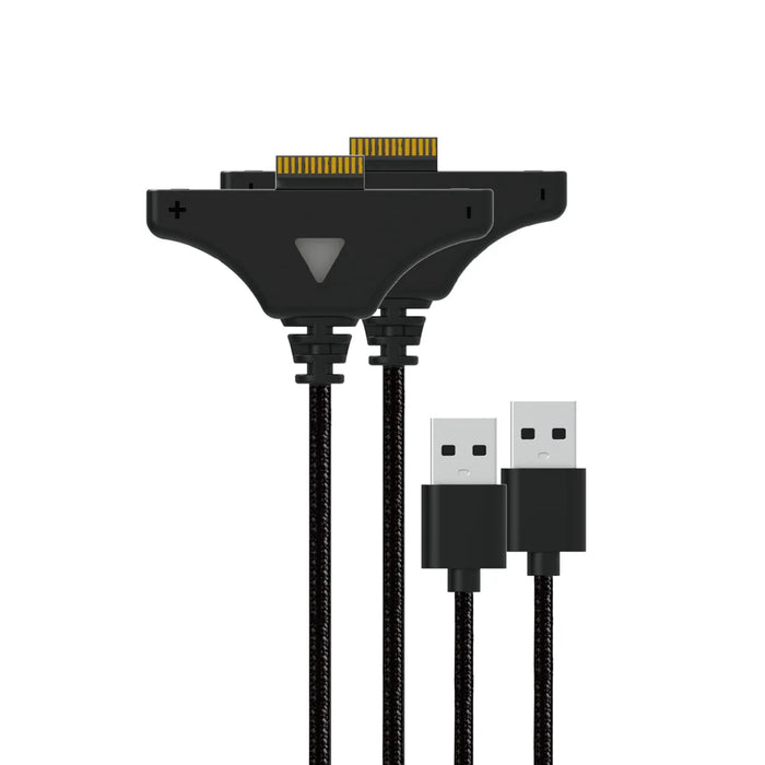 DOBE FOMIS ELECTRONICS 2Pcs Magnetic Charging Cable for Nintendo Switch Joy-Con 3m Dual Controller Charging Cord with LED Indicator - Black - 1