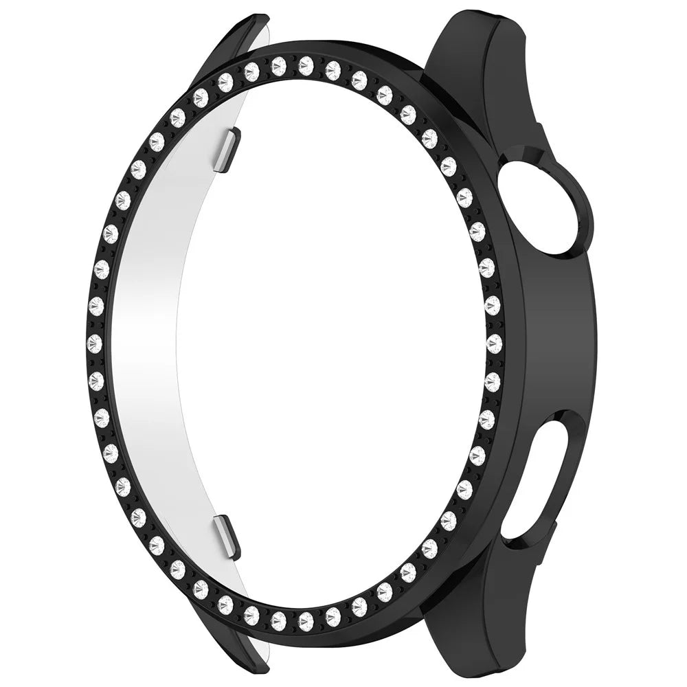 For Xiaomi Watch 5 Hard PC Case Rhinestone Decor Smartwatch Protective Cover - Black - 2