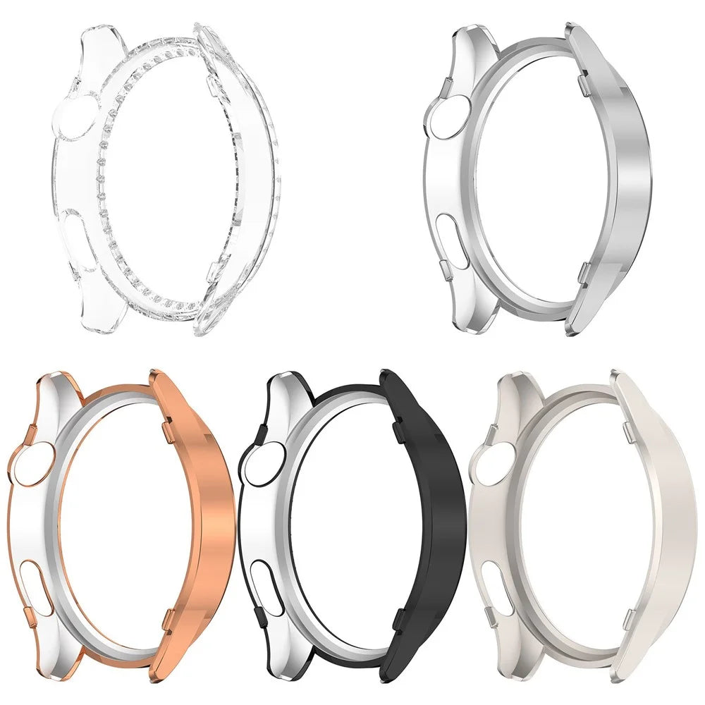 For Xiaomi Watch 5 Hard PC Case Rhinestone Decor Smartwatch Protective Cover - Black - 6
