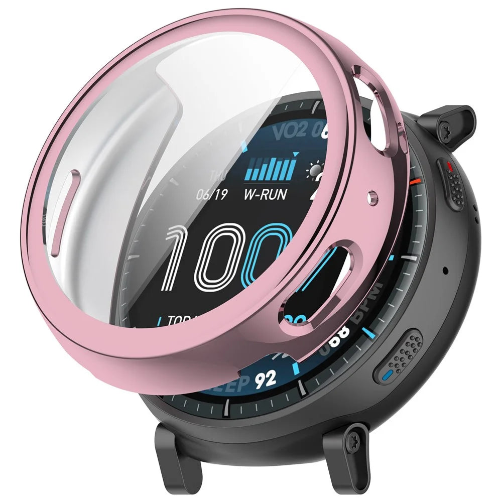 For Huami Amazfit Active Max Full Coverage TPU Watch Cover Electroplated Protective Case - Pink - 1