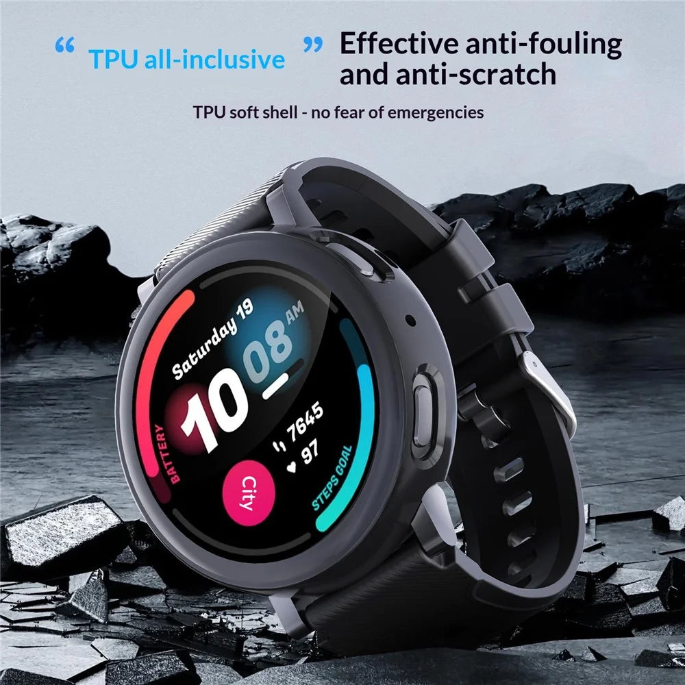 For Huami Amazfit Active Max Case Full Coverage Electroplated TPU Watch Protective Cover - Black - 3