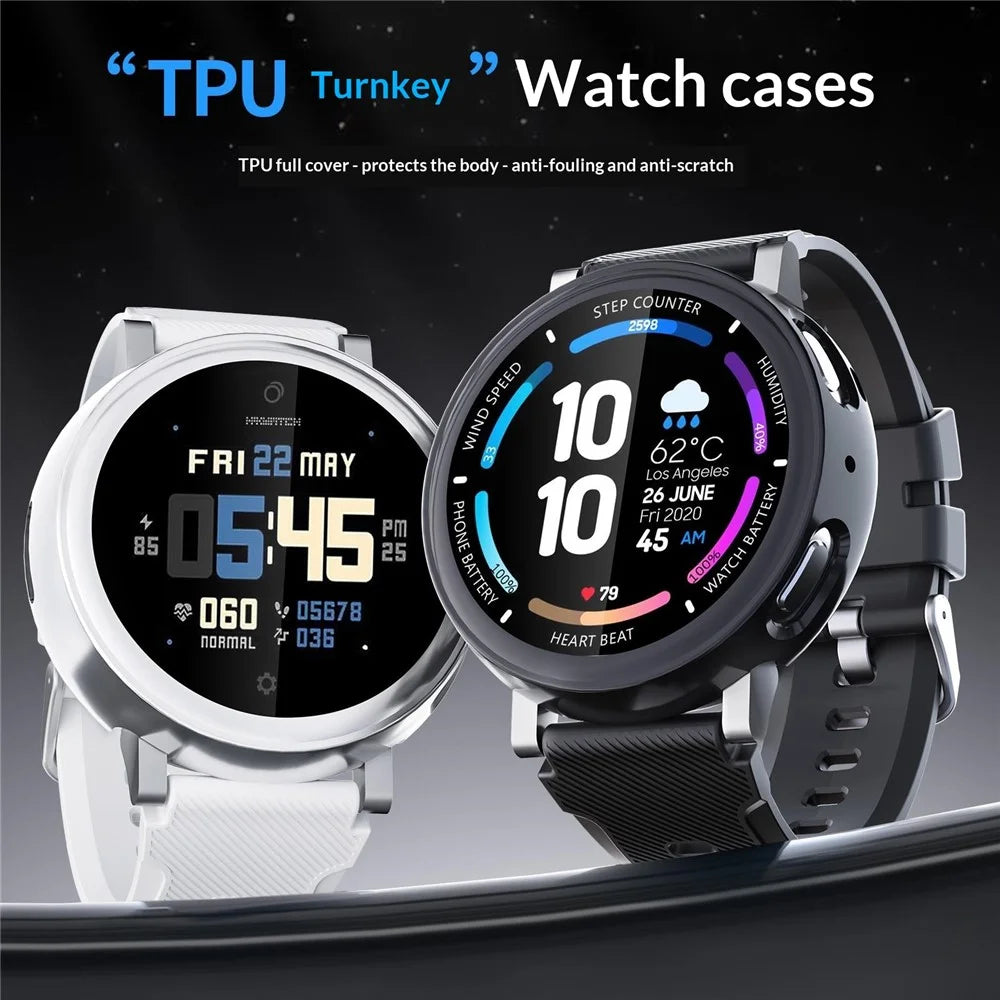 For Huami Amazfit Active Max Case Full Coverage Electroplated TPU Watch Protective Cover - Black - 6