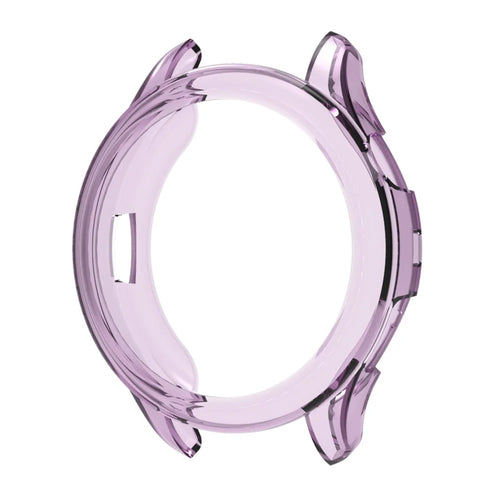 For Xiaomi Watch 5 Protective Case Anti-drop TPU Half Cover Frame - Transparent Purple - 1