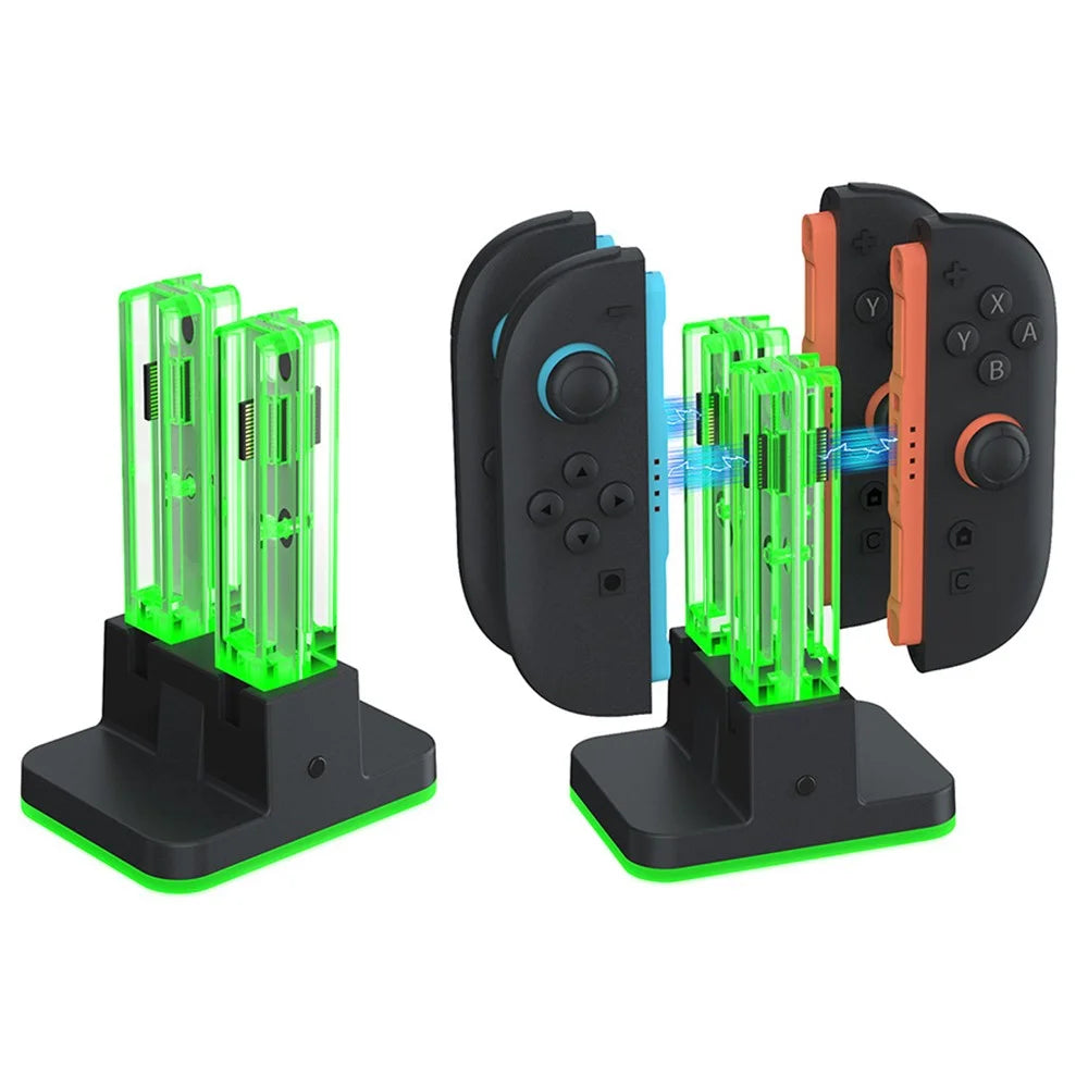 DOBE FOMIS ELECTRONICS TNS-5125 4 in 1 Charging Dock for Nintendo Switch 2 / Switch / OLED Joy-Con Controllers with RGB Light - 1